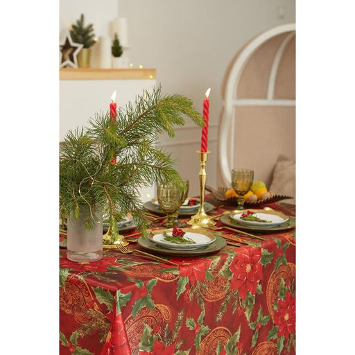 Скатерть новогодняя Доляна Волшебный праздник 145*260 +/- 2 см, 100% п/э  фото 2
