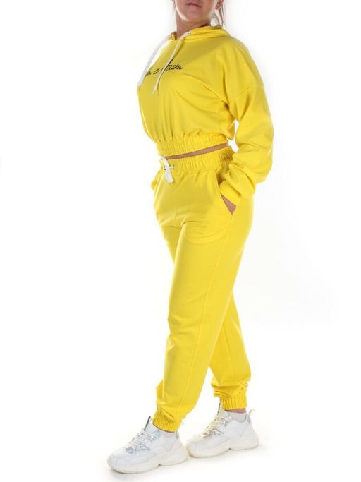 Y294 YELLOW Спортивный костюм женский (100% хлопок) - Fashion фото 4