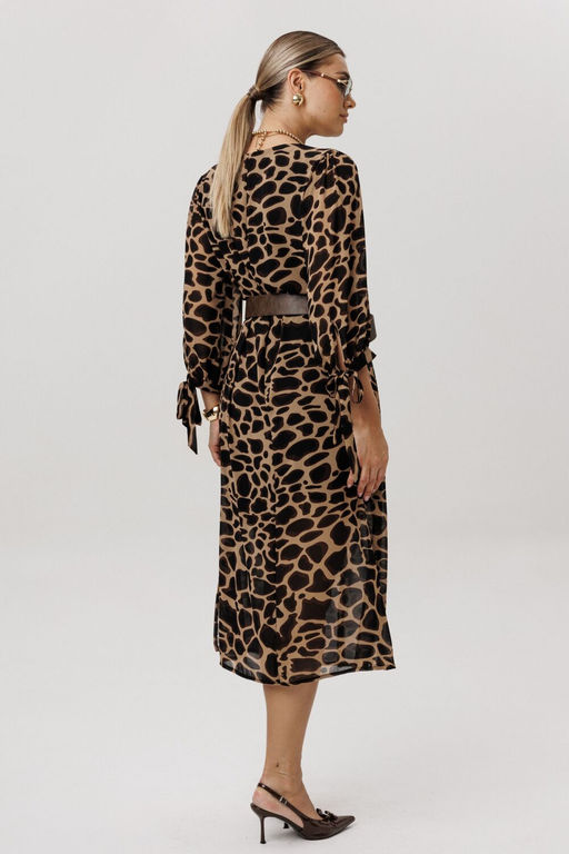 Платье ANELLI 1733 Графичный леопард