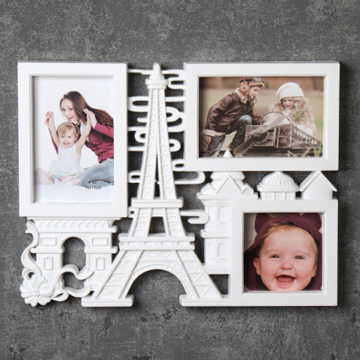 Фоторамка коллаж Париж 35х27 см / 120 /уп 48/ 3 фото белая ПРОМО АКЦИЯ - ГалеонТрейд фото 3