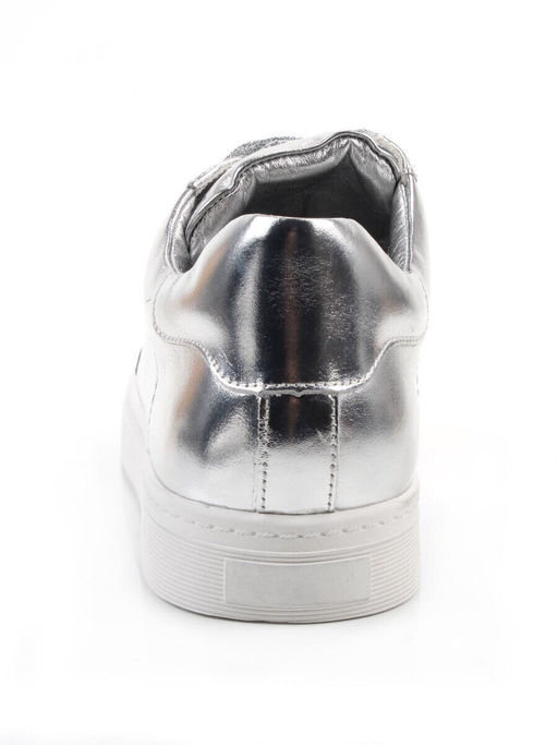 03-C1-1C GREY/SILVER Полуботинки спортивные женские (натуральная кожа)