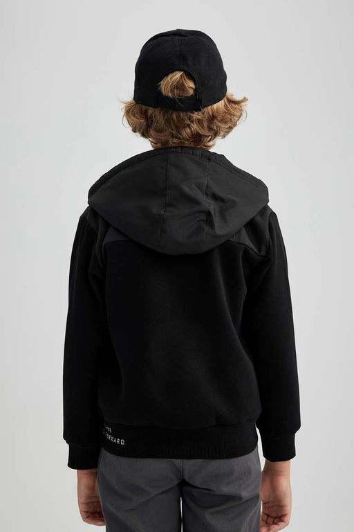 Плотный кардиган с капюшоном для мальчика - Defacto фото 7