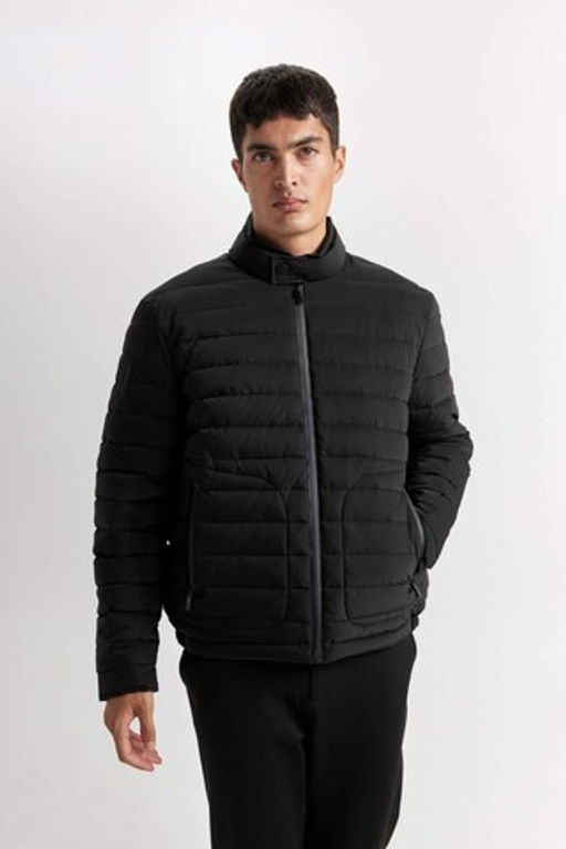 Slim Fit Dar Kesim Dik Yaka Fermuarl? Mont - Defacto фото 2
