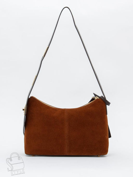 Сумка женская кожаная 1110M brown Polina&Eiterou