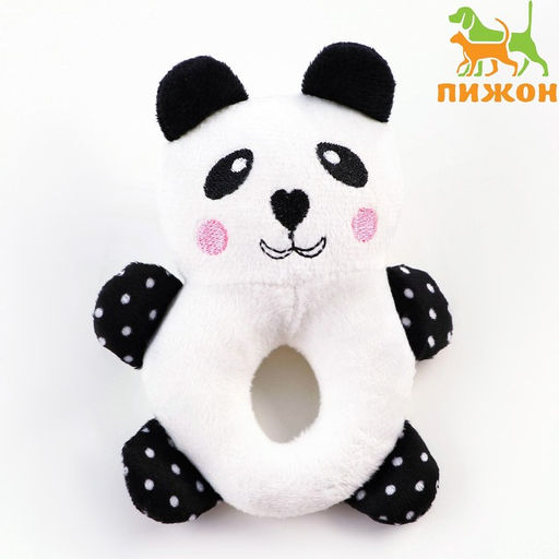 Игрушка пищащая для собак Панда, 17 см