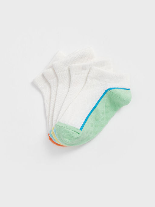 Bask?l? Erkek Bebek Patik ?orap 5li - Waikiki фото 2