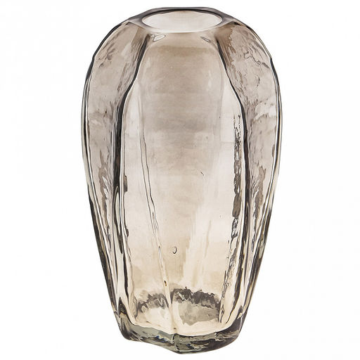 Ваза для цветов стеклянная "Модерн" 1,6л, д13,5см, h22см, средняя, текстурная, "Скандик", дымчатый (Россия)