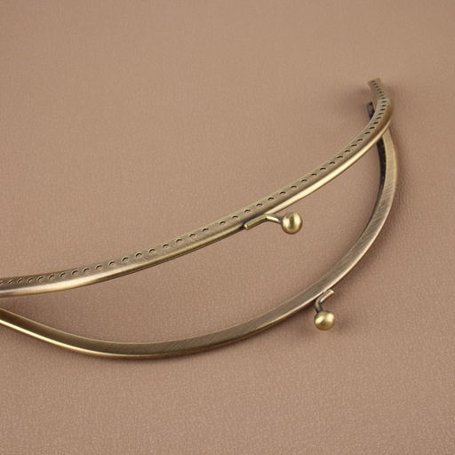 Фермуар пришивной «Полукруг», 20×9 см, цвет бронзовый