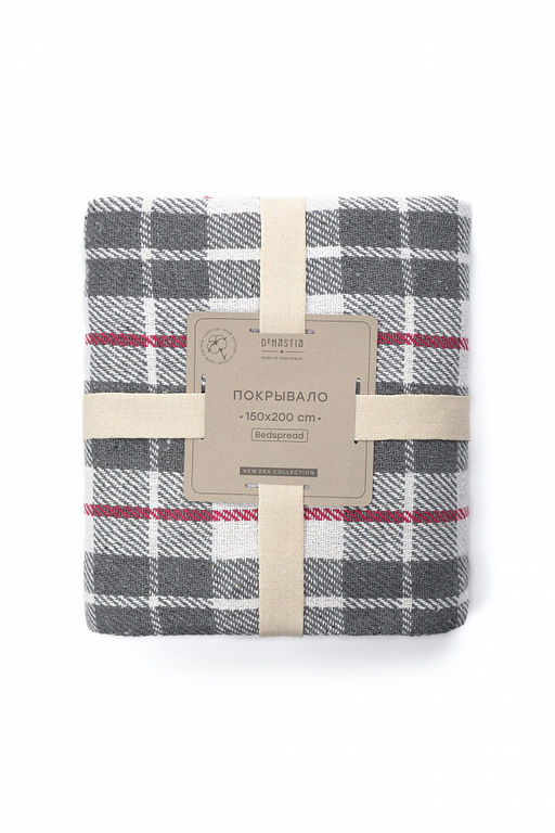 Покрывало 150х200 серый Хлопок 100% - Denastia фото 2