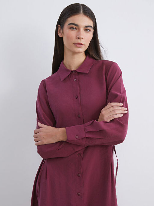 Modal Kar???ml? G?mlek Elbise