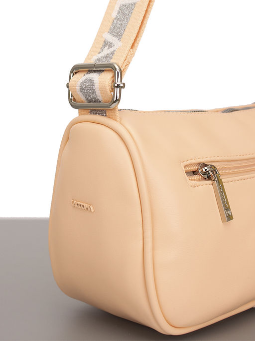 LACCOMA сумка Мелани-Ф826-абрикосовый эко кожа хлопок фото 3
