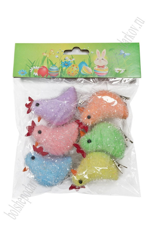 Пасхальный декор Курочки 6 см (6 шт) SF-7195, №2 - Больше подарков фото 2