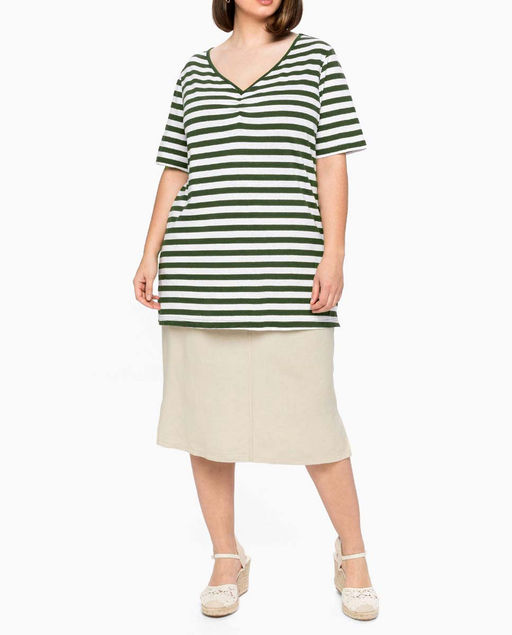 Блузка, темно-оливковая-экрю - Sheego фото 7