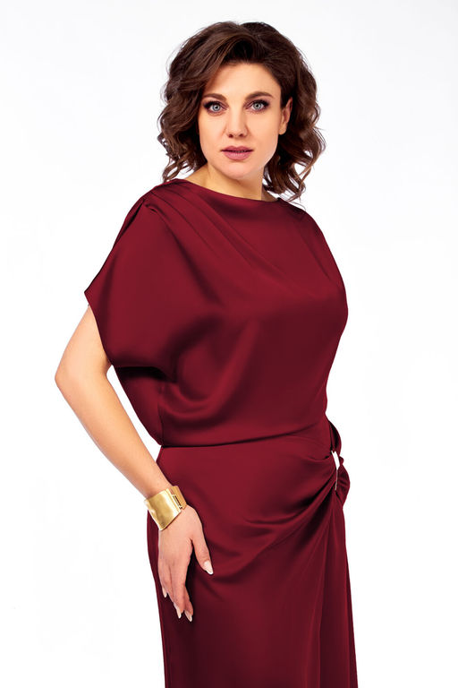 Платье Olga Style С902 красное вино