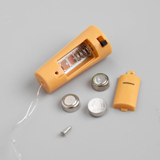 Гирлянда Нить 1 м роса с пробкой, IP20, серебристая нить, 10 LED, батарейка LR44х3 (в комплекте), свечение фиолетовое - Luazon lighting фото 4