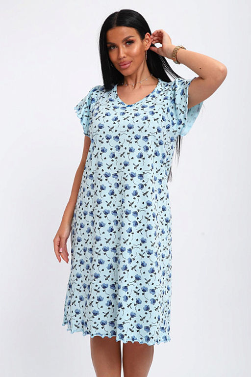 Сорочка женская (01064 синий) - Плиона фото 53