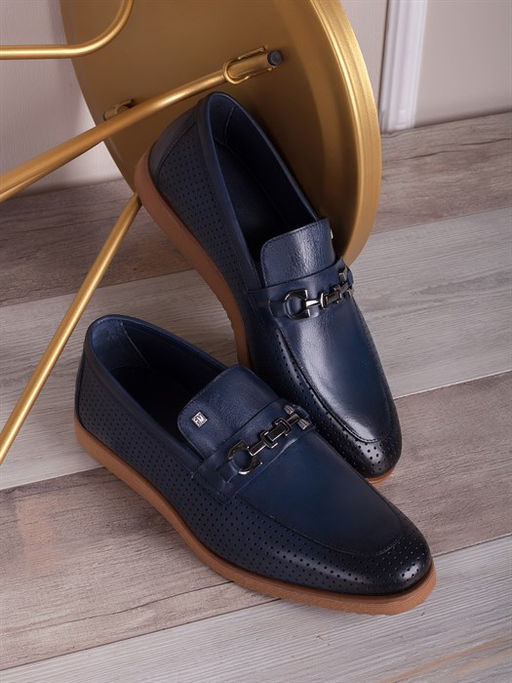 Слиперы мужские от производителя/ Лоферы/ Мокасины на все случие жизни 1507-02-L1 Темно-синий