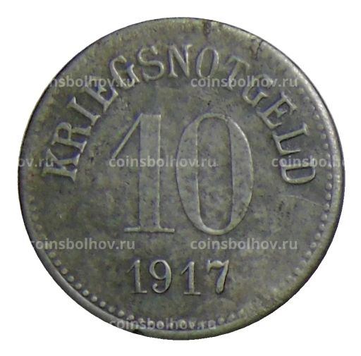 10 пфеннигов 1917 года Германия Нотгельд Фюрт