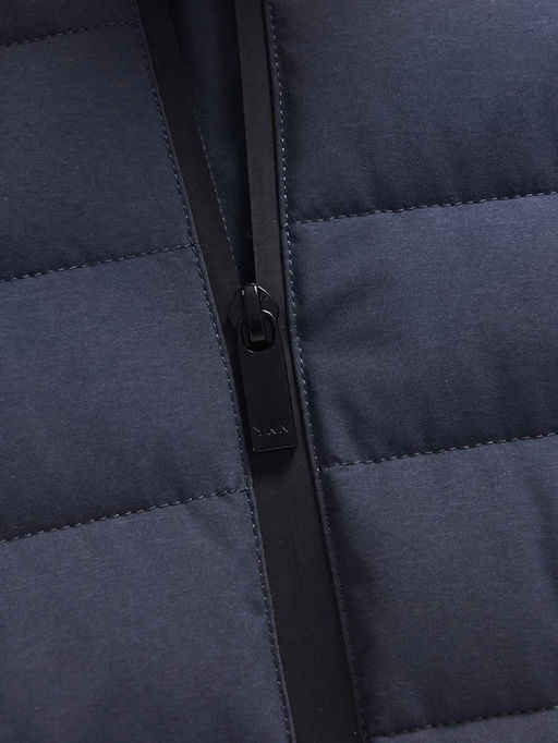 Куртка мужская стёганая с капюшоном с графеновой подкладкой темно-синего цвета 9623_1TS