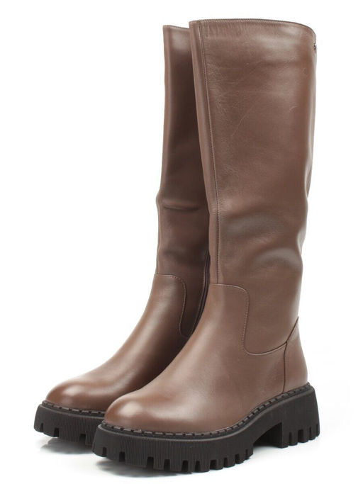 02-FL655-2M BROWN Сапоги зимние женские (натуральная кожа, натуральный мех (еврозима)) - No name фото 2