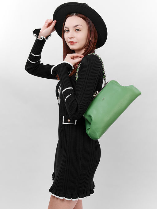 LACCOMA сумка Паола-Л815-спаржа эко кожа хлопок фото 9