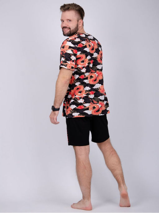 Костюм Драконы шорты, трикотаж - Малина фото 3