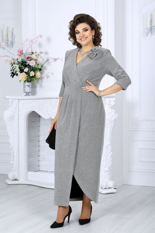 Платье Ninele 7500 серебро  фото 4