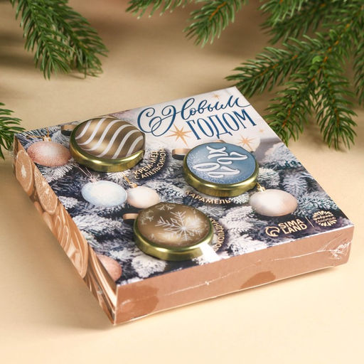 Подарочный набор С новым годом: шоколадная паста, крем-мёд с апельсином, карамель, 30 г. х 3 шт. - Фабрика счастья фото 3