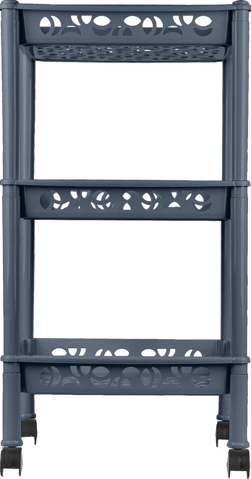 Этажерка Keeplex Light на колесиках 3-х секц.малая прямоуг.37х29х69 см космический серый KL282612026