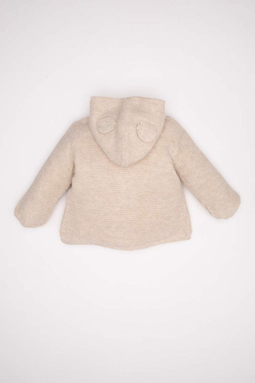 Кардиган на пуговицах и капюшоне для маленьких девочек - Defacto фото 5