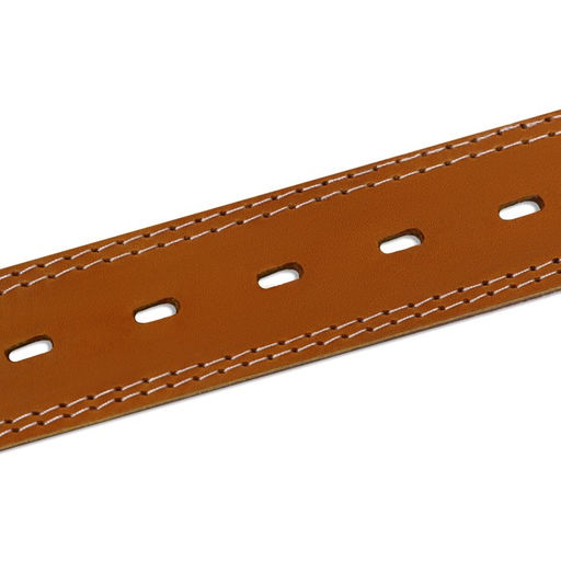 Ошейник кожаный двухслойный на замше, 3,5 см, ОШ 41-51 см, бежевый - Пижон фото 9