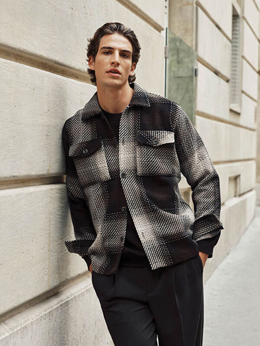 Regular Fit Ekose Erkek Oduncu G?mlek Ceket