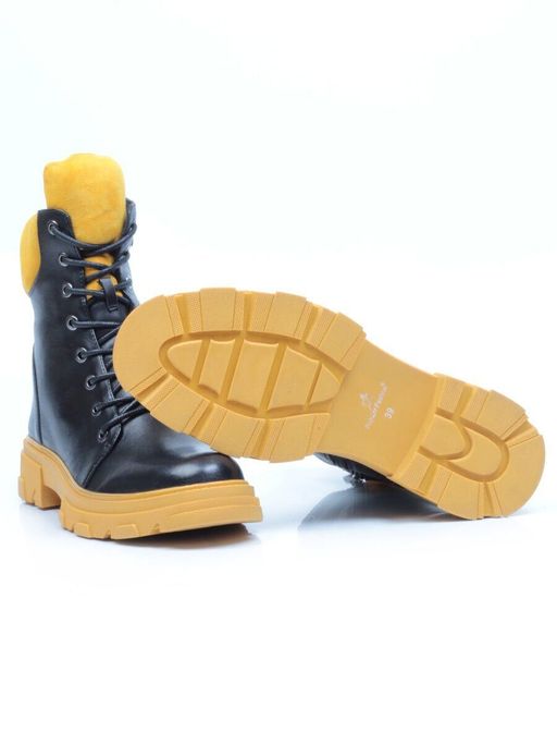 01-B2014B-500A-2 BLACK Ботинки демисезонные женские (натуральная кожа, натуральная замша, байка) - Фабричный китай фото 16