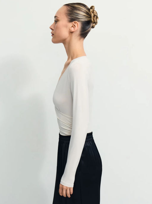 Боди с длинным рукавом и V-образным вырезом / Zarina