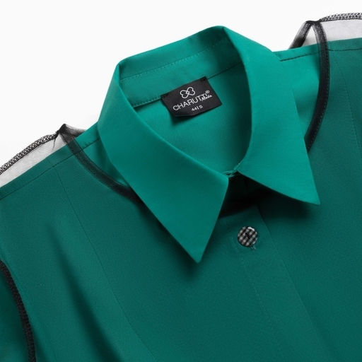 Платье-рубашка с накидкой из сетки, Стильное самообладание ( 2 в 1) - Charutti фото 6