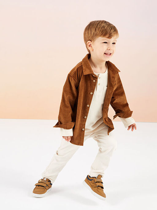 Bisiklet Yaka Uzun Kollu Basic Erkek Bebek Ti??rt - Waikiki фото 3