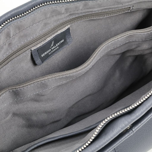 Женская кожаная сумка Sergio Valentini SV-SZ-707 НавиГрей фото 4