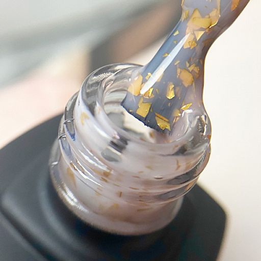 POTAL Nude base каучуковая база нюд с золотой поталью