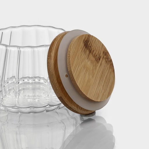 Банки для сыпучих продуктов BellaTenero «Эко», 14×22.5 см, с бамбуковой крышкой, 3 шт., стекло