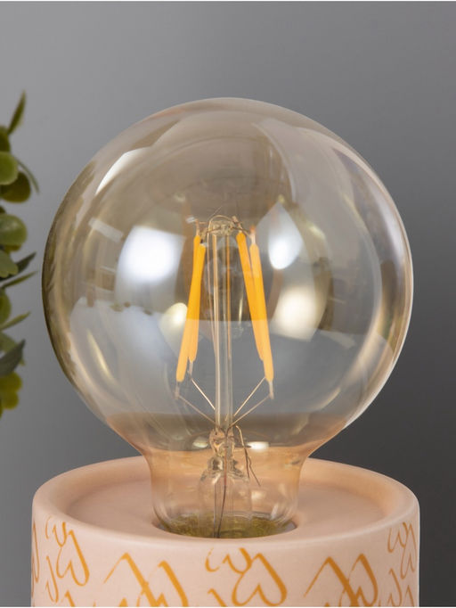 Светильник Цилиндр большие сердца LED 2хАА 8.5?8.5?17 см