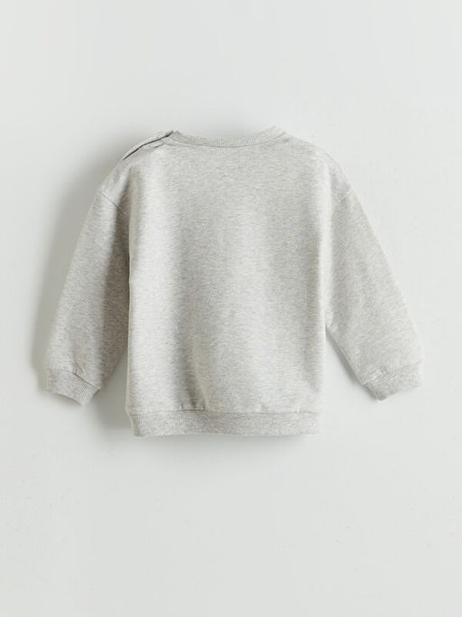 Bisiklet Yaka Mickey Mouse Bask?l? Erkek Bebek Sweatshirt ve E?ofman Alt