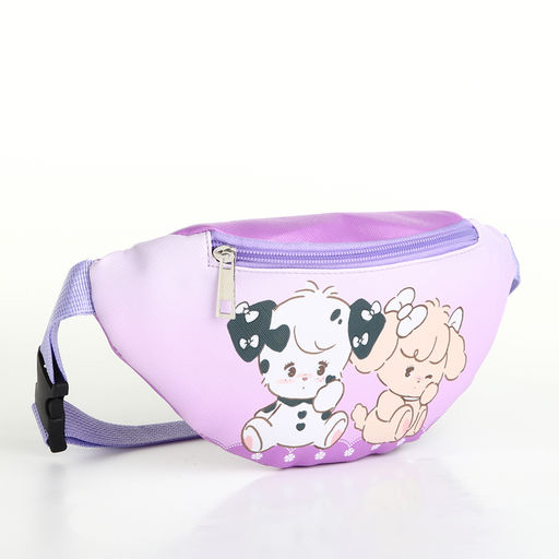 Сумка поясная «Друзья» для девочки, на молнии, сиреневая