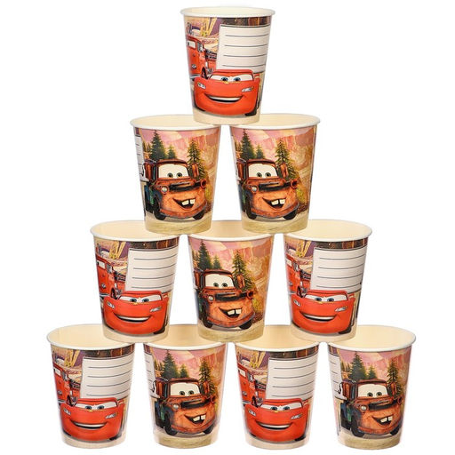 Цена за 10 шт. Стакан бумажный С Днем Рождения!, 250 мл, Тачки - Disney фото 6