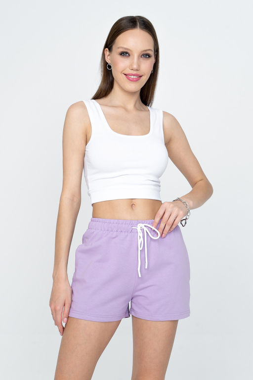 Шорты женские 366L3-28 сиреневый - Solo mio фото 5