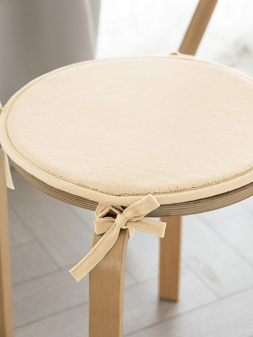 Подушка на стул D35 молочный флис