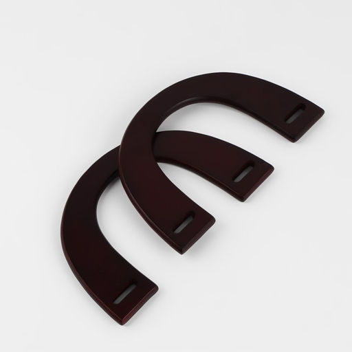 Ручки для сумки деревянные, 11.5×17 см, цвет коричневый