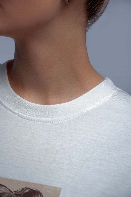 Арт. 31125 Футболка женская оверсайз 44-52 (5 шт) Цвет:молочный - Калинка фото 21