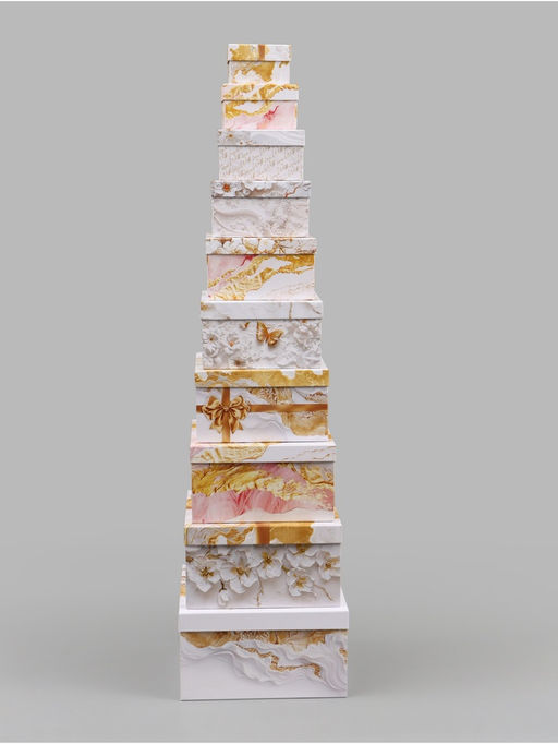 Набор подарочных коробок 10 в 1 «Золотая коллекция», 10.2 × 10.2 × 6‒28.2 × 28.2 × 15 см