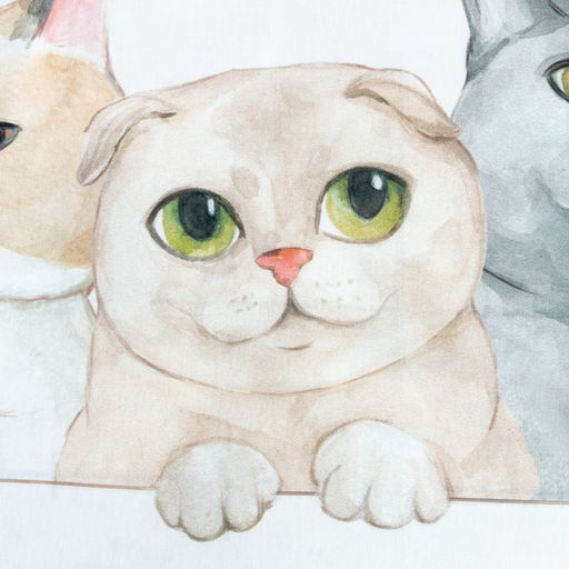 Постельное бельё Этель 1,5 сп Happy cats 143х215 см, 150х214 см, 50х70 см -1 шт, 100 % хлопок, бязь  фото 3