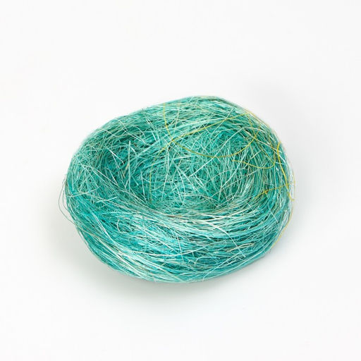 Гнездо, крашеная солома, 7 см, микс цветов - Пижон фото 3